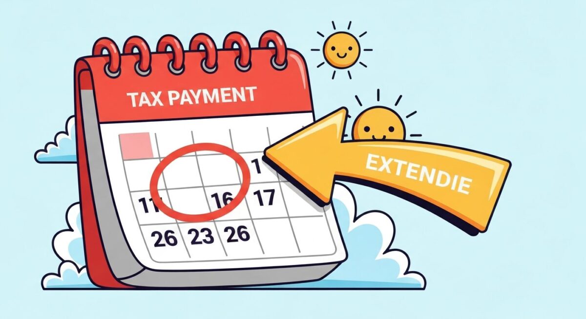부가세 납부기한 연장 안내 이미지