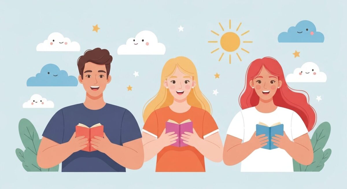 청년미래적금: 밝은 미래를 향해 행복하게 저축하는 청년들의 플랫 일러스트