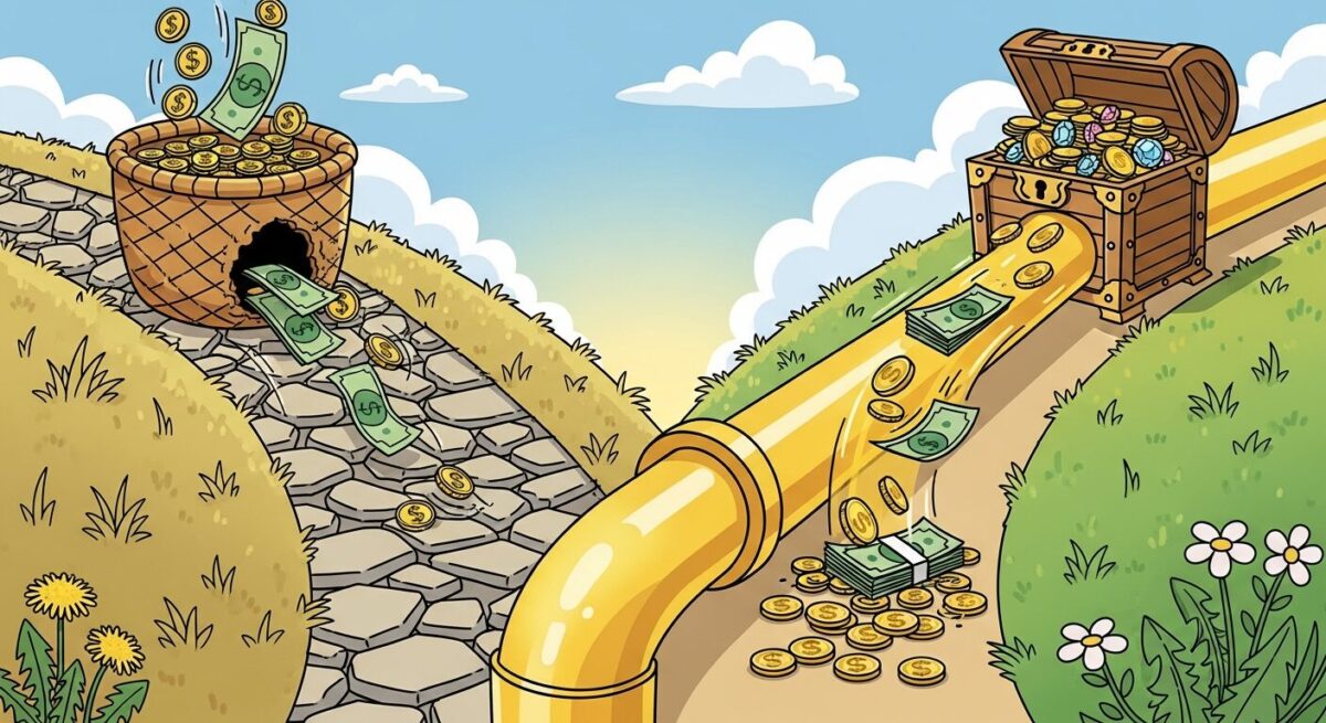 이자소득세 15.4%가 차감되는 일반 예적금과 세금 없이 수익을 지키는 비과세 저축성 보험의 차이를 시각적으로 비교하는 이미지.